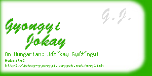 gyongyi jokay business card